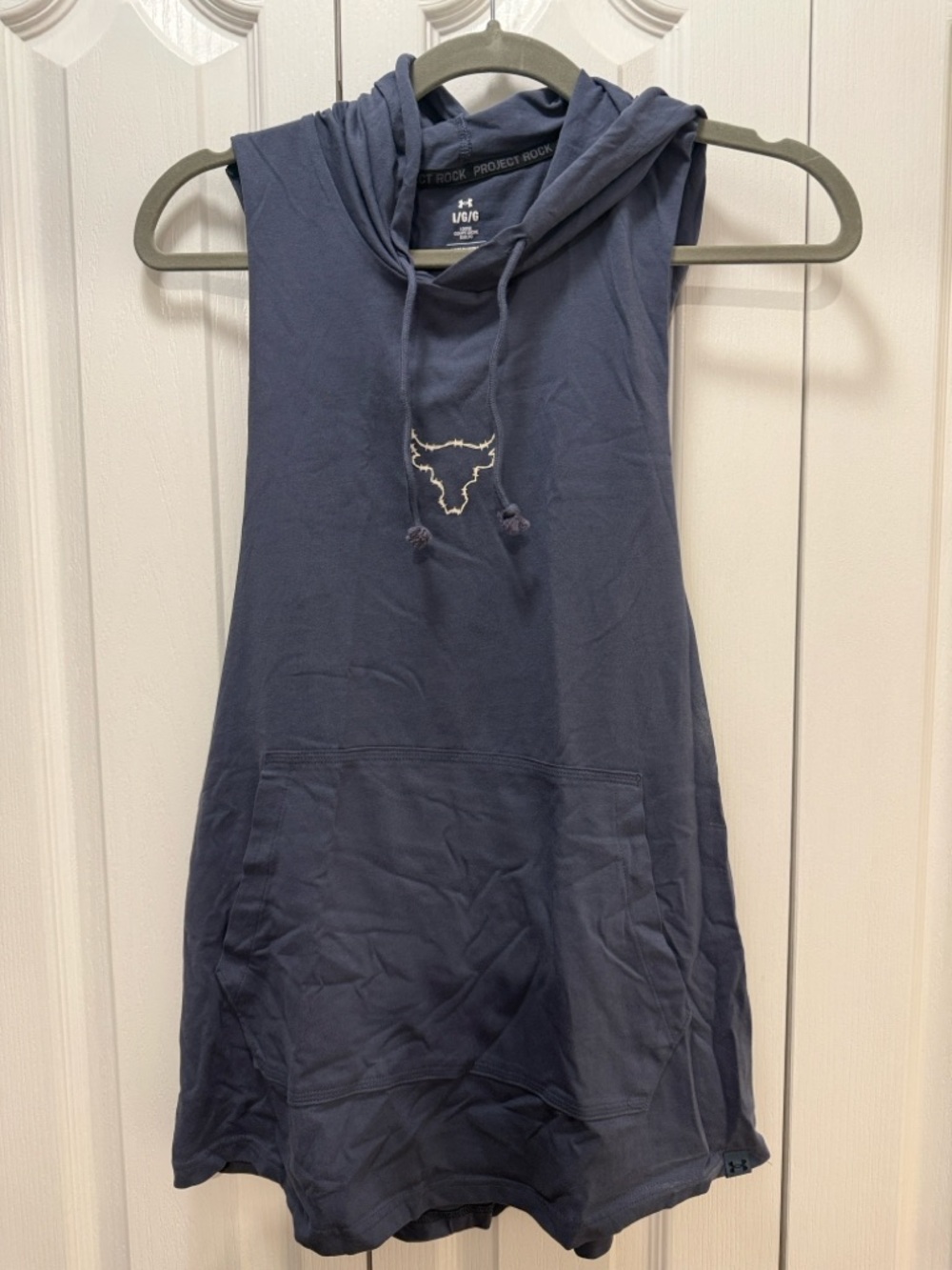 Under Armour Men’s Sleeveless Hooded Tank Top Navy with White Logo